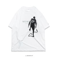 MEWSHIP Tシャツ　"SURVIVOR"　WHITE