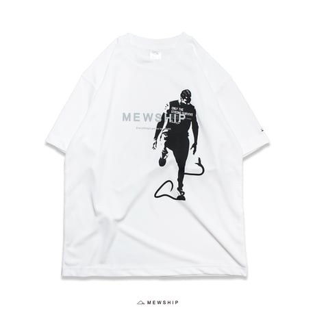 MEWSHIP Tシャツ　"SURVIVOR"　WHITE