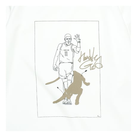 MEWSHIP Tシャツ　"Panther KAI"  <White×Black×D.Beige>