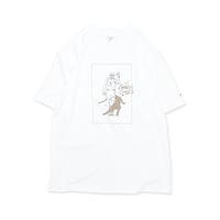 MEWSHIP Tシャツ　"Panther KAI"  <White×Black×D.Beige>