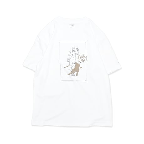 MEWSHIP Tシャツ　"Panther KAI"  <White×Black×D.Beige>