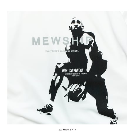 MEWSHIP Tシャツ　"AIR CANADA"　WHITE
