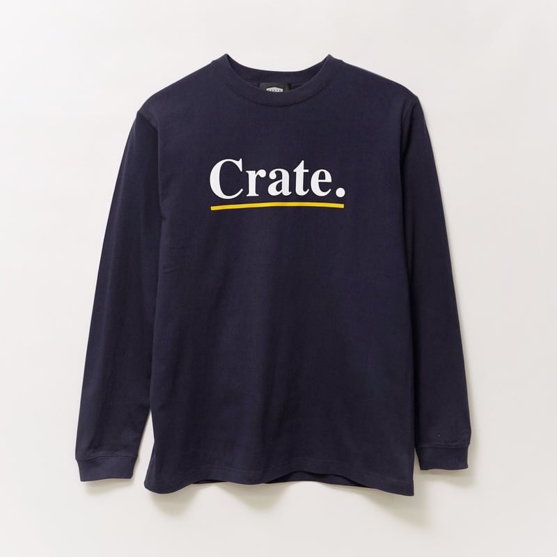 CRATE UNDER LINE LOGO L/S T-SHIRT 2 COLOR | バスケ
