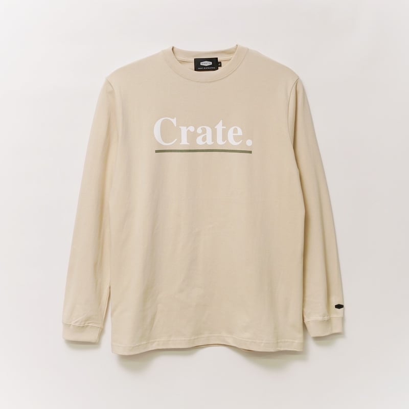 CRATE UNDER LINE LOGO L/S T-SHIRT 2 COLOR | バスケ