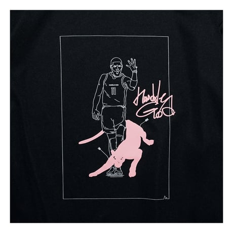 MEWSHIP Tシャツ　"Panther KAI"  <Black×White×S.Pink>