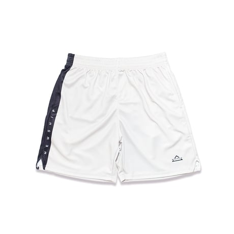 MEWSHIP バスパン　BASIC SHORTS "SIDE LINE"　<BEIGE×BLACK>