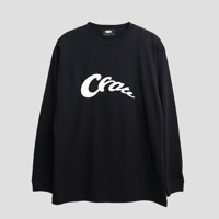 CRATE　Spiral Logo Tipe1 L/S Tee (FRONT)　BLACK　Lのみ
