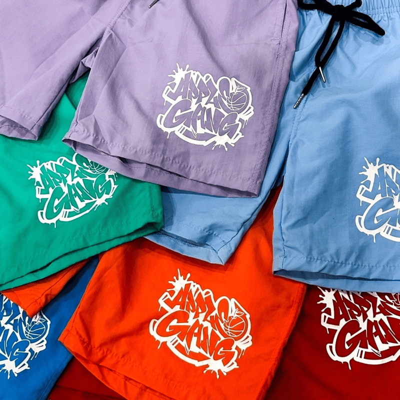 APPLE GANG バスケットパンツ APPLEGANG バスパン “THE GANG” カラフルショーツ 4 COLOR | バス
