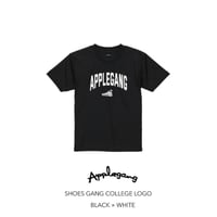 APPLEGANG Tシャツ　SHOES GANG COLLEGE LOGO　BLACK × WHITE