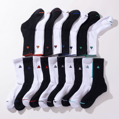 Legit ソックス　MIDDLE SOCKS　WHITE×ORANGE