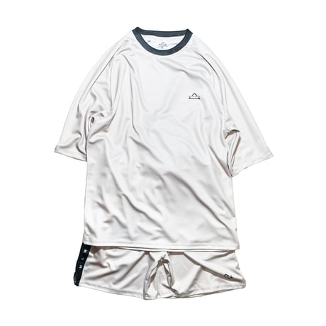 MEWSHIP バスパン　BASIC SHORTS "SIDE LINE"　<BEIGE×BLACK>