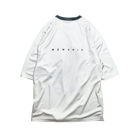 MEWSHIP Tシャツ　MID SLEEVE RAGLAN TEE　<L.Beige×Black>