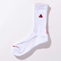 Legit　ソックス　MIDDLE SOCKS WHITE × RED　22-25のみ