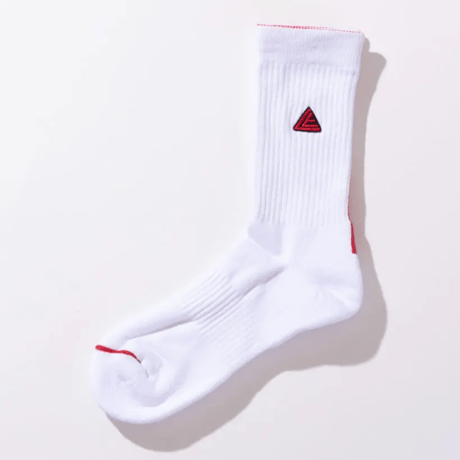 Legit　ソックス　MIDDLE SOCKS WHITE × RED　22-25のみ