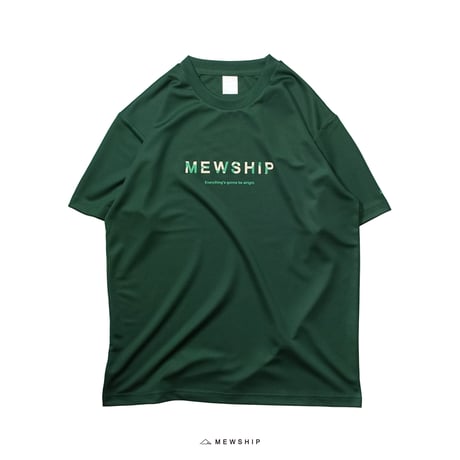 MEWSHIP　Tシャツ　“SLASH LOGO”　A.GREEN　S