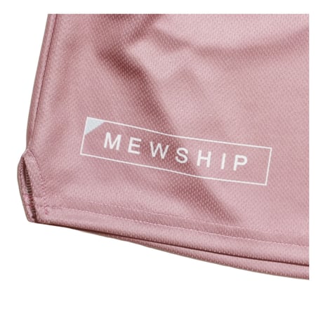 MEWSHIP バスパン　BASIC SHORTS "BOX LOGO" <R.Pink×L.Gray>