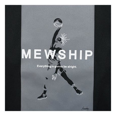MEWSHIP ロンT　"Over Human - Future" L/S PL<Black×Gray×White>