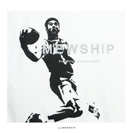 MEWSHIP Tシャツ　"CRAZY8"　WHITE