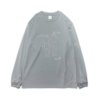 MEWSHIP ロンT　"HEEL-classic"　<Gray×White>