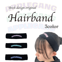 APPLEGANG　アーチロゴデザインヘアバンド　3 COLOR