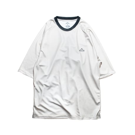 MEWSHIP Tシャツ　MID SLEEVE RAGLAN TEE　<L.Beige×Black>