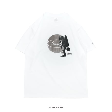MEWSHIP Tシャツ　"G.Ball MAN"　WHITE