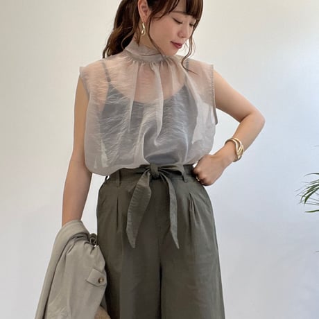 タックワイドパンツ
