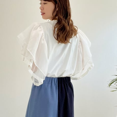 ボリュームシアースリーブTシャツ