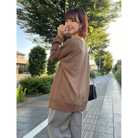 ポケット付オーバーサイズプルオーバー