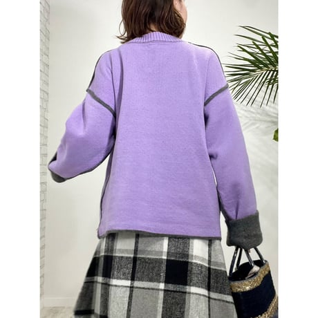リバーシブルニットプルオーバー