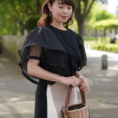 ボリュームシアースリーブTシャツ