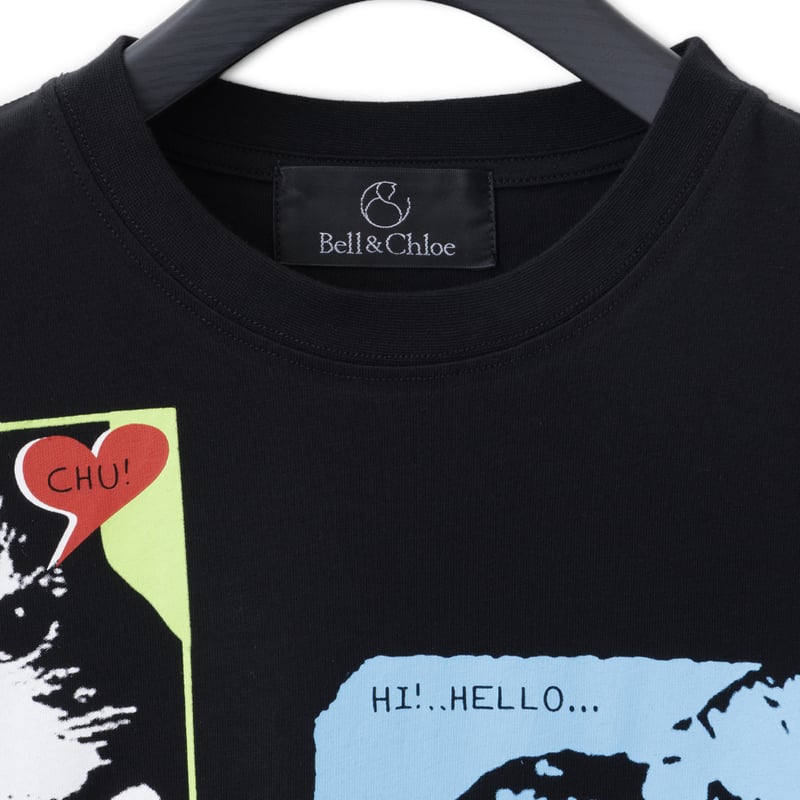 Graphic T-shirt【black】 | Bell&Chloe STORE