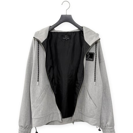 B&C Circle Logo Embroidered Sweat Hood-Jacket 【Gray】