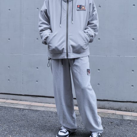 B&C Circle Logo Embroidered Sweat Hood-Jacket 【Gray】