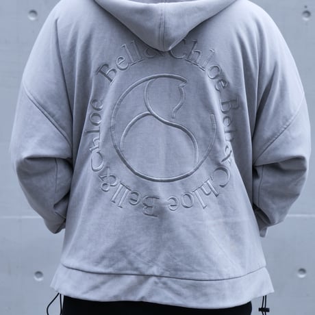 B&C Circle Logo Embroidered Sweat Hood-Jacket 【Gray】