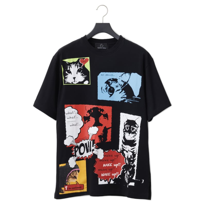 【Chloe】ベルベットロゴが魅せる上質Tシャツ|イタリア製 Graphic T-shirt【black】 | Bell&Chloe STORE