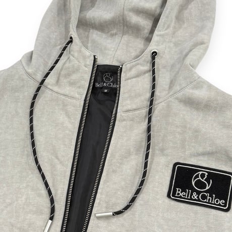 B&C Circle Logo Embroidered Sweat Hood-Jacket 【Gray】