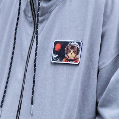 B&C Circle Logo Embroidered Sweat Hood-Jacket 【Gray】