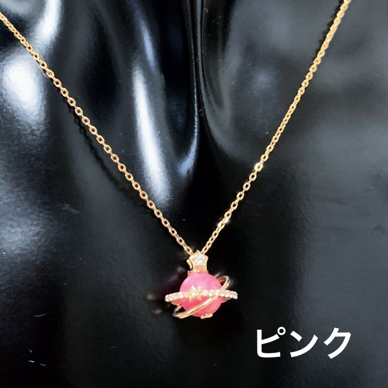 天然石のパワーを！美しい惑星のようなネックレス 天然石の惑星ネックレス | Sincerite fleur❁⃘*.ﾟ