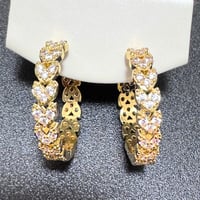 ハートのフープ ピアス