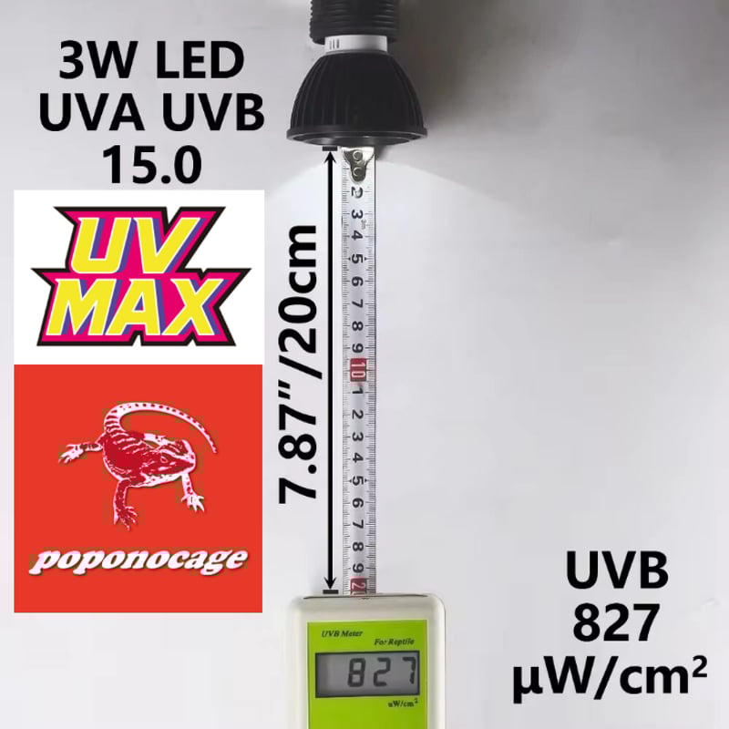UVMAX〉 SPOT UV LED 3w UVB15.0 | ポポのケージ