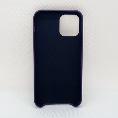 【iPhone12 ケース】背面PUレザーケース(パープル)
