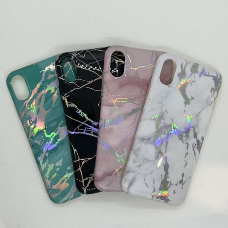 【iPhoneXS/X ケース】Metaric Marble ケース(ブルー)