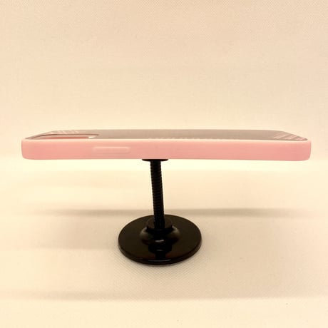 【iPhone12 ケース】ガラストリック背面ケース(ピンク)