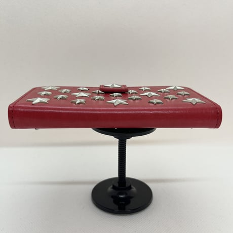 【iPhone12 mini ケース】スタッズ手帳ケース(レッド)