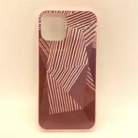【iPhone12 Pro ケース】ガラストリック背面ケース(ピンク)