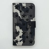 【iPhoneXS/X ケース】スタッズケース(ブラック迷彩)