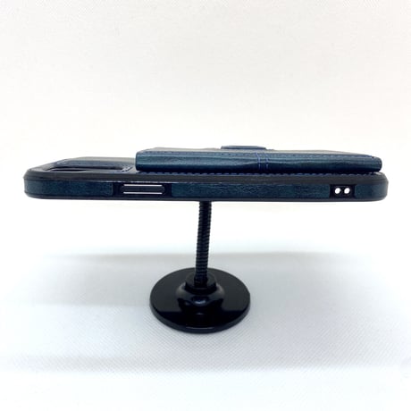 【iPhone12 ケース】背面カード収納ケース(ブルー)