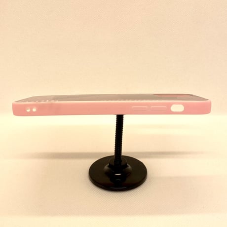 【iPhone12 ケース】ガラストリック背面ケース(ピンク)