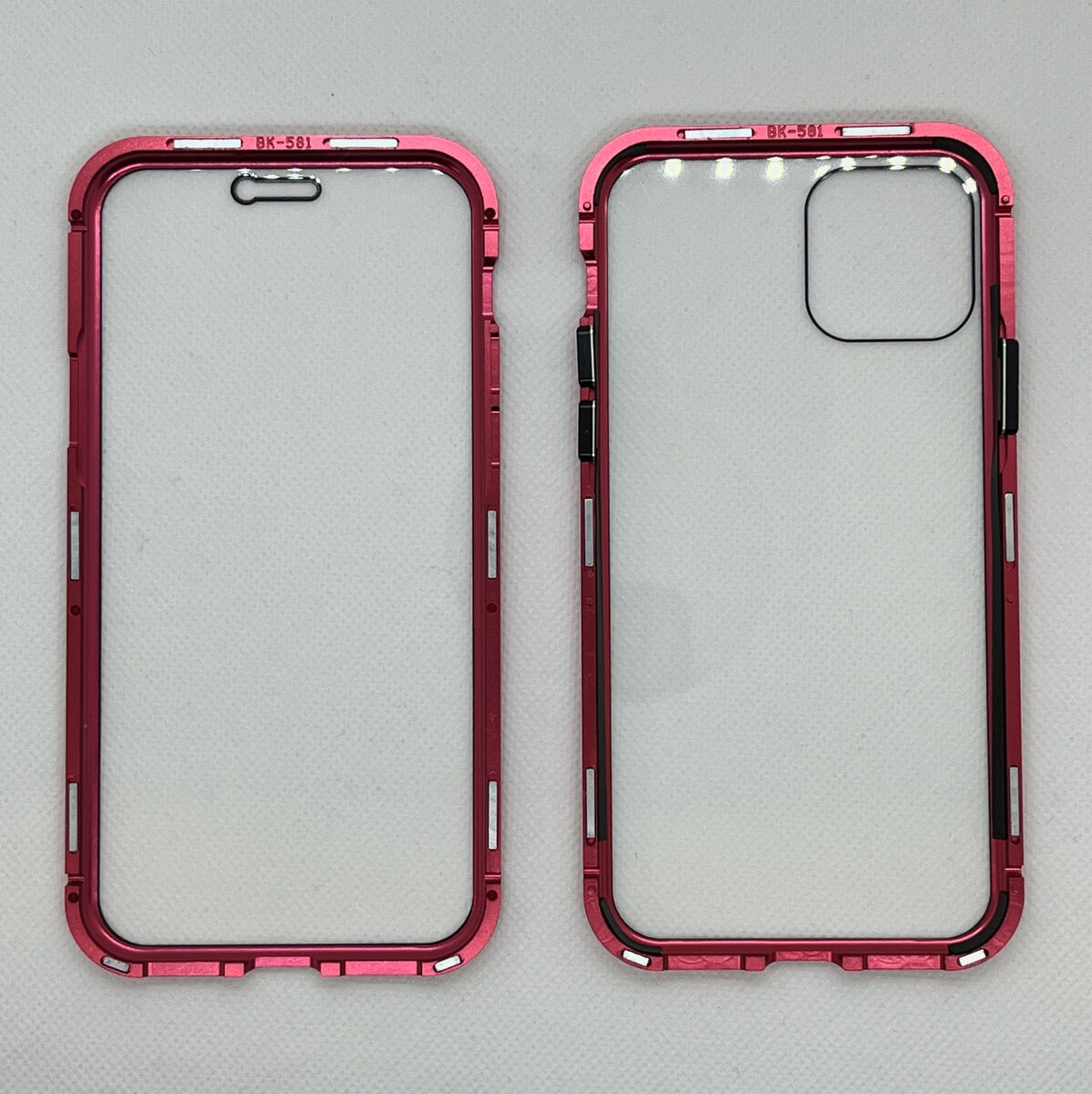 iPhone11 Pro ケース】360度ガラスケース(レッド) | COCO